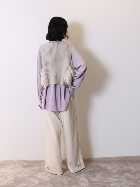 ウォッシュドタックワイドパンツ /3855-279BT